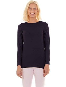 Bodtek Womens Thermal Underwear Shirt Premium Fleece Lined Long Sleeve Baselayer Top