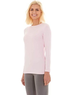 Bodtek Womens Thermal Underwear Shirt Premium Fleece Lined Long Sleeve Baselayer Top