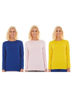 Bodtek Womens Thermal Underwear Shirt Premium Fleece Lined Long Sleeve Baselayer Top