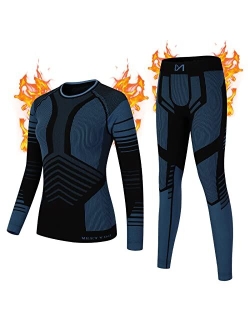 MEETWEE Thermal Underwear for Women, Long Johns Ski Cold Weather Gear Set Base Layer Warm Winter Top and Bottom Running