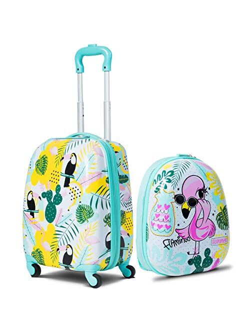 HONEY JOY 2 Pcs Kids Carry On Luggage