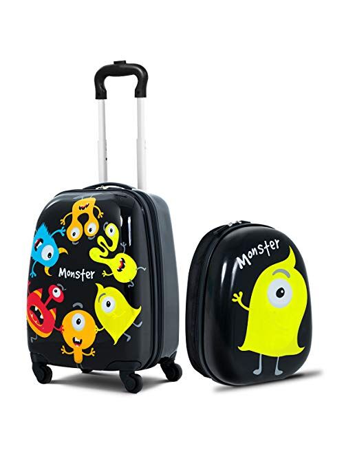 HONEY JOY 2 Pcs Kids Carry On Luggage