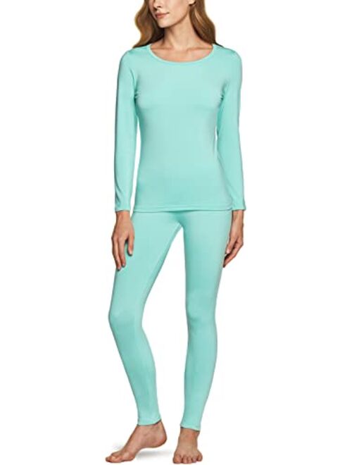 TSLA Women's Thermal Underwear Set, Soft Fleece Lined Long Johns, Winter Warm Base Layer Top & Bottom