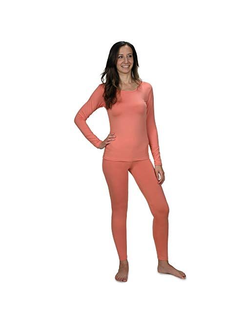 Women's Ultra Soft Thermal Underwear Long Johns Set with Fleece Lined All