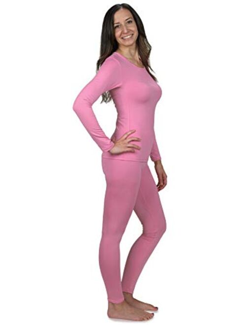 Women's Ultra Soft Thermal Underwear Long Johns Set with Fleece Lined All