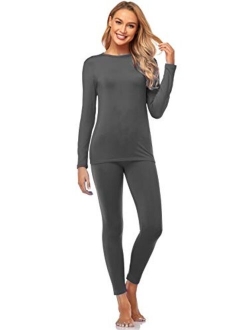 Malist Women's Thermal Underwear Ultra Soft Long Johns Top with Fleece Lined Set