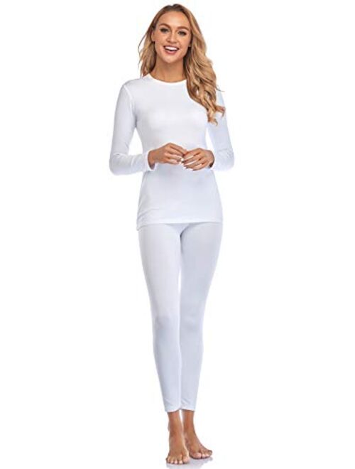 Malist Women's Thermal Underwear Ultra Soft Long Johns Top with Fleece Lined Set