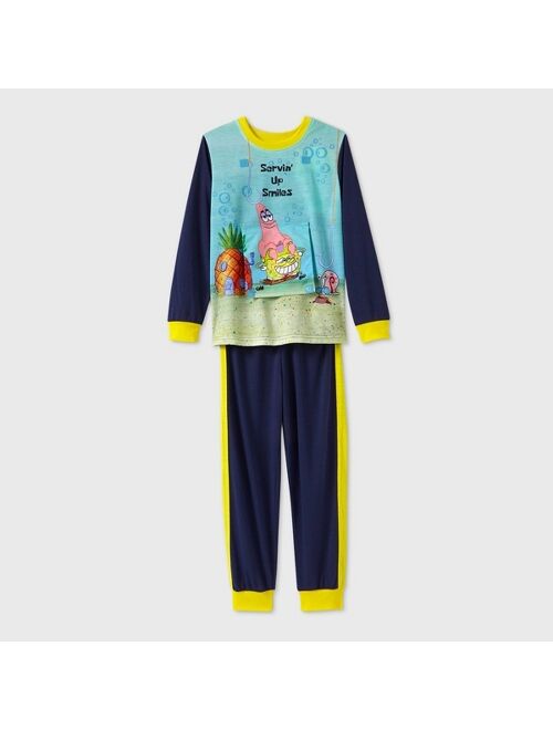 Boys' SpongeBob SquarePants 2pc Pajama Set - Blue