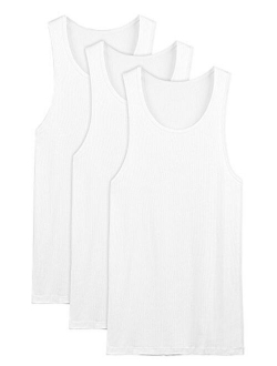 A-Power | Men's 100% Cotton Multipack Classic Rib Tank Top A-Shirts