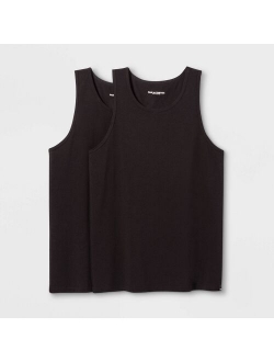 Men's Tank A-Shirt Scoop Neck Undershirt 2pk