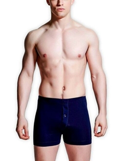 Tani USA Men's SwissTouch Cotton Slim Boxers with Button Fly, Trendy and Soft