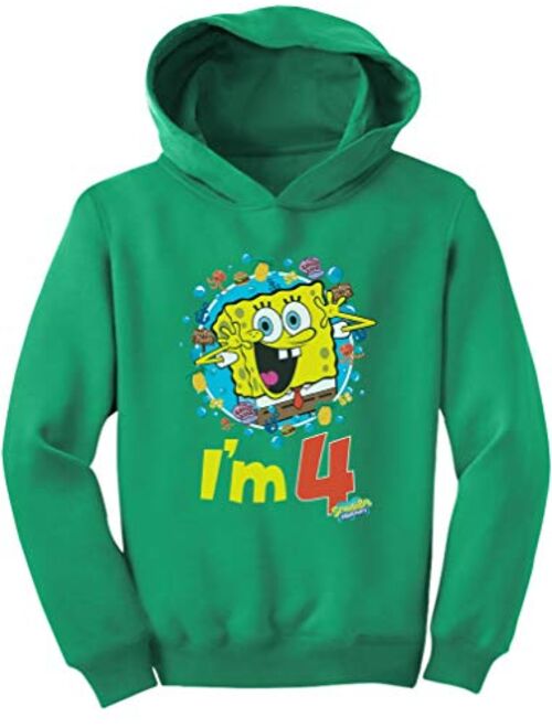 Official Spongebob - 4th Birthday I'm 4 Toddler Hoodie