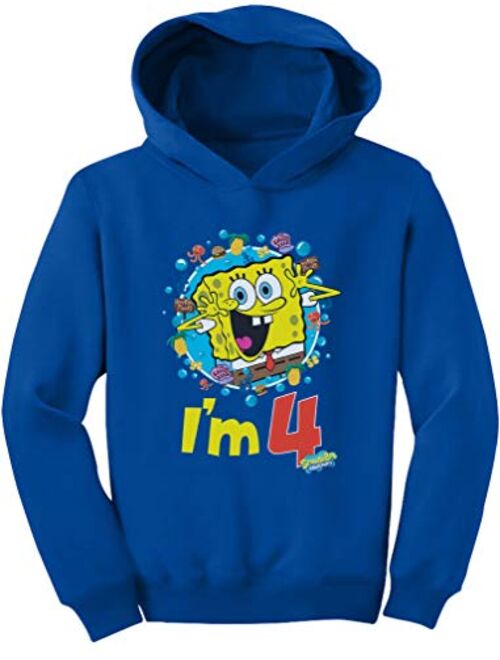 Official Spongebob - 4th Birthday I'm 4 Toddler Hoodie