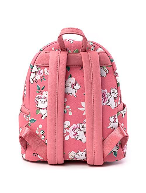 Loungefly Disney The Aristocats Marie Pink Floral Allover-Print Mini Fashion Handbag Backpack WDBK1287