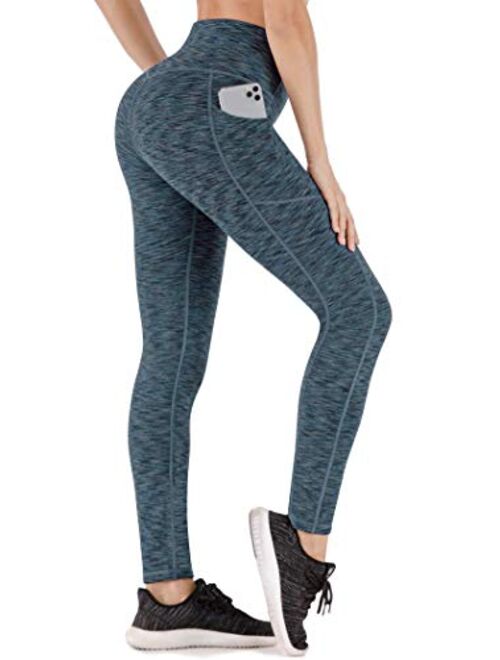 Heathyoga Fleece Lined Winter Leggings for Women Thermal Leggings with Pockets for Women Fleece Yoga Pants with Pockets