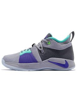 Kids PG 2 (GS) Pure Platinum/Neo Turq Basketball Shoe