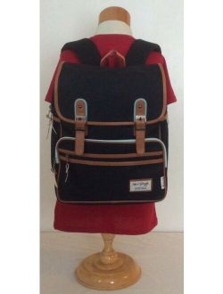 Hot Style NWT Flap Book Bag College Backpack Lap Top Bag 16.5"x 11"