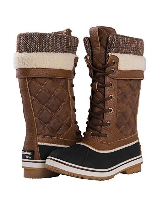 GLOBALWIN Women's 1932 Mid Calf Winter Snow Boots