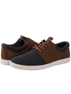 Men's Lace Up Fashion Sneakers 4 Eyelets Casual Shoes for Men