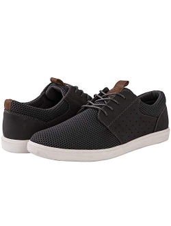 Men's Lace Up Fashion Sneakers 4 Eyelets Casual Shoes for Men