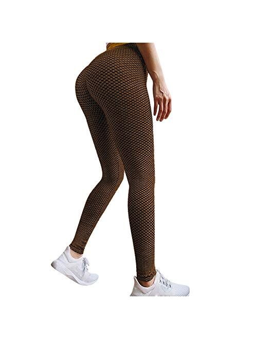 Famous TIK Tok Leggings, Women Butt Lifting Yoga Pants High Waist Tummy Control Bubble Hip Lift Workout Running Tights