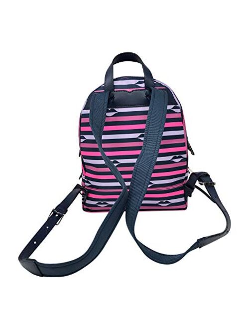 Kate Spade Backpack Karissa Nylon Lip Print Pink Multicolor