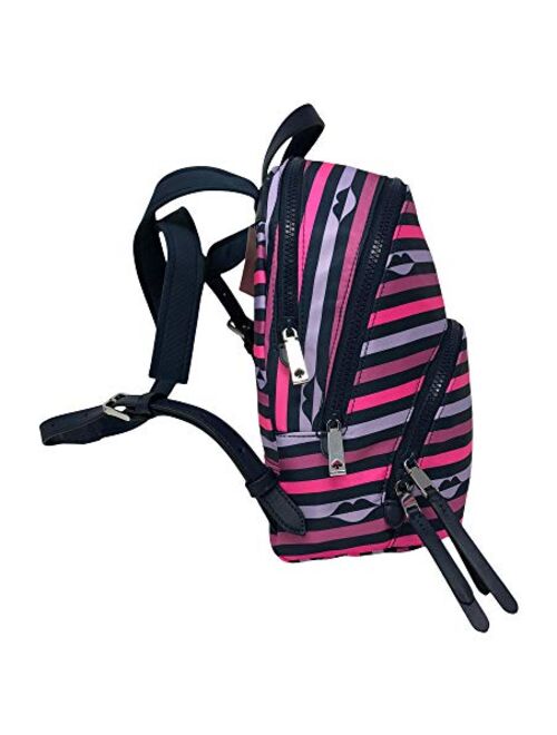 Kate Spade Backpack Karissa Nylon Lip Print Pink Multicolor