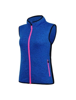 Golf Vests for Women Thermal Sleeveless Vests Outerwear with Pockets& Women Fleece Vest Lightweight