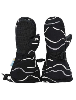 JAN & JUL Mittens for Baby Toddler Kids, Waterproof Winter Ski Gloves for Girls Boys