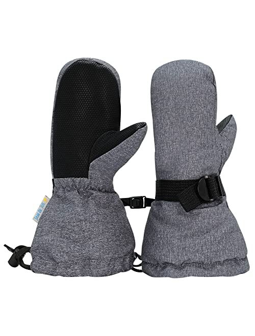 JAN & JUL Mittens for Baby Toddler Kids, Waterproof Winter Ski Gloves for Girls Boys