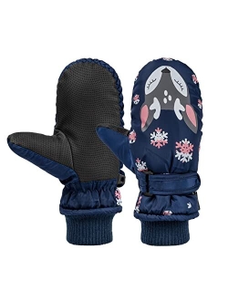 Kids Easy-On Wrap Waterproof Thinsulate Warm Winter Snow Ski Mitten