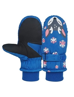 Kids Easy-On Wrap Waterproof Thinsulate Warm Winter Snow Ski Mitten
