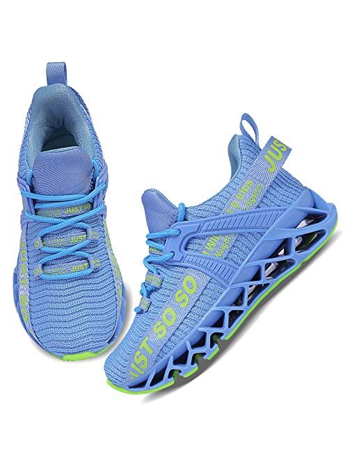 UMYOGO Boys Girls Shoes Tennis Running Lightweight Breathable Just So So Sneakers for Kids