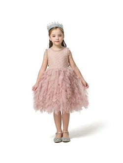 Little Girl Tutu Dress Tulle Ruffles Flower Girls Wedding Party Dresses