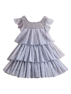 Little Girl Tutu Dress Tulle Ruffles Flower Girls Wedding Party Dresses