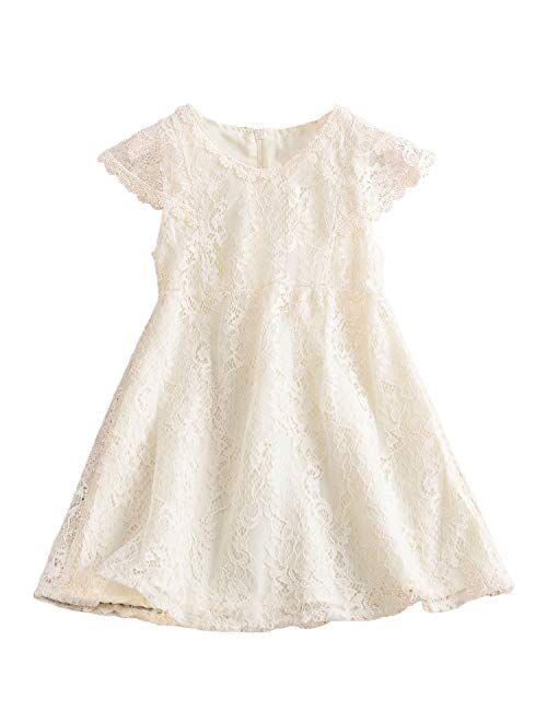 NNJXD Little Girl Tutu Dress Tulle Ruffles Flower Girls Wedding Party Dresses