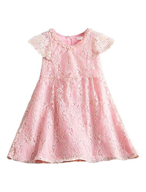 NNJXD Little Girl Tutu Dress Tulle Ruffles Flower Girls Wedding Party Dresses