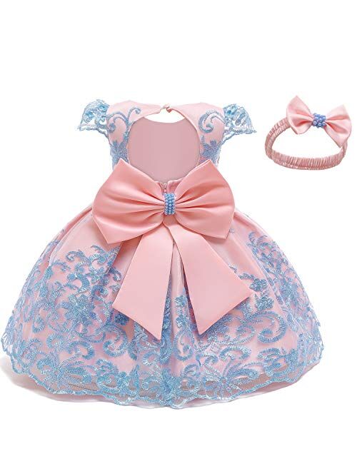 NNJXD Toddler Princess Flower Dress Baby Girls Birthday Wedding Party Dresses