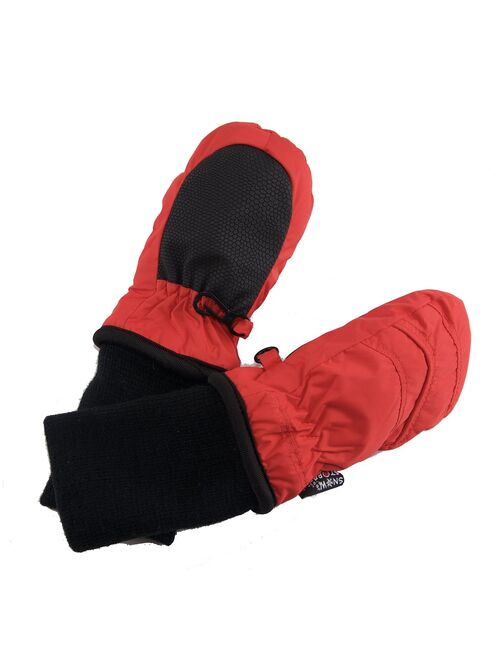 SnowStoppers Original Kids Winter Mittens (Black, Medium)