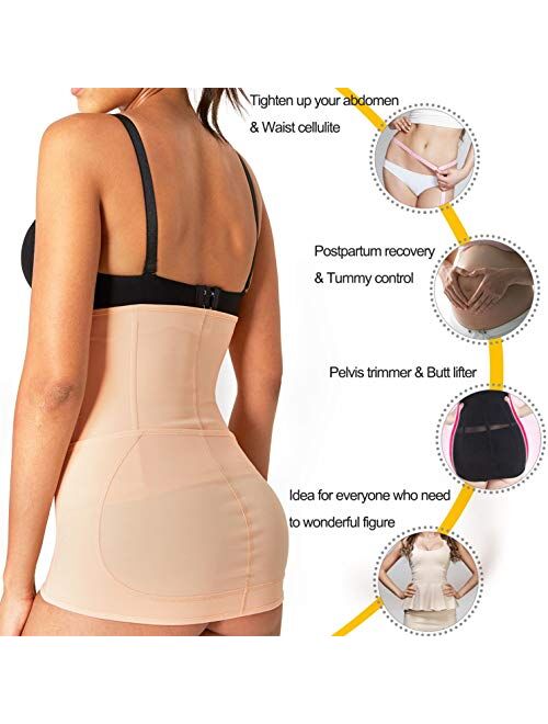 Buy BRABIC 2 in 1 Postpartum Belly Wrap Girdle Pelvis Belt Waist Trainer  Tummy Control Shapewear for Women online