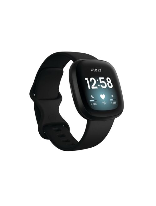 Fitbit Versa 3 Health & Fitness Smartwatch with GPS, 24/7 Heart Rate, Alexa Built-in, 6+ Days Battery, One Size (S & L Bands Included)