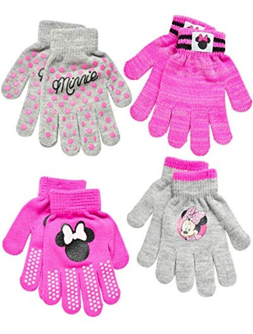 Disney Girls 4 Pack Gloves or Mittens : Minnie Mouse, Vamperina (Toddler/Little Girls)