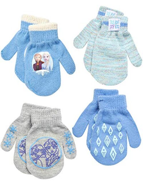 Disney Frozen Girls 4 Pack Gloves or Mittens (Toddler/Little Girls)