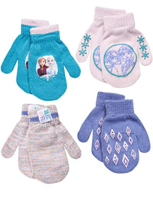 Disney Frozen Girls 4 Pack Gloves or Mittens (Toddler/Little Girls)