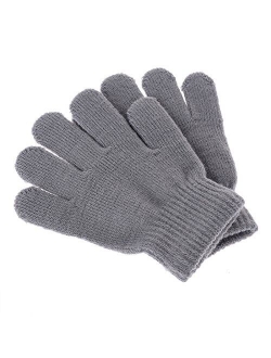 Pinksee Kids Boys Girls Winter Warm Stretchy Knitted Magic Gloves