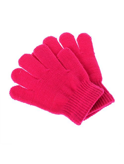 Pinksee Kids Boys Girls Winter Warm Stretchy Knitted Magic Gloves