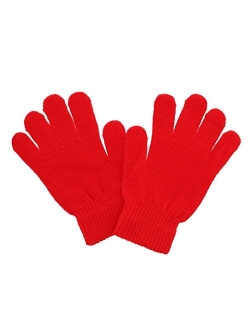 Kids Gloves Magic Knit Gloves for Girls/Boys Solid Colors