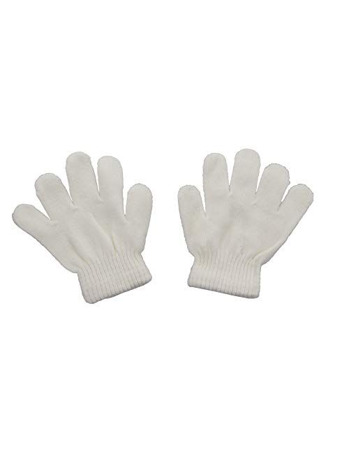 Kids Gloves Magic Knit Gloves for Girls/Boys Solid Colors