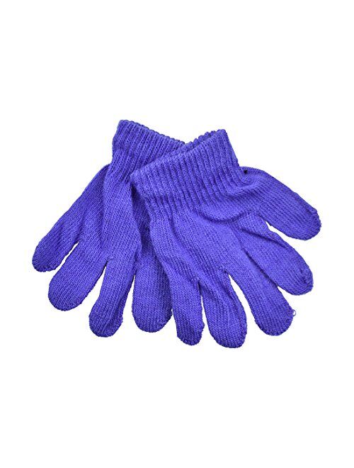 Kids Gloves Magic Knit Gloves for Girls/Boys Solid Colors