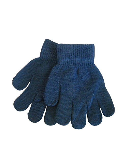 Kids Gloves Magic Knit Gloves for Girls/Boys Solid Colors